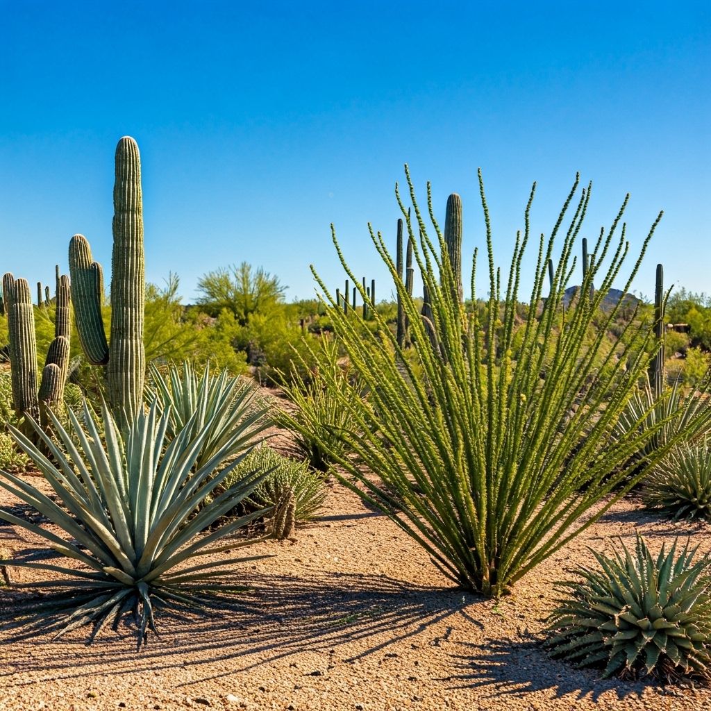 Native Sonoran desert landscape design